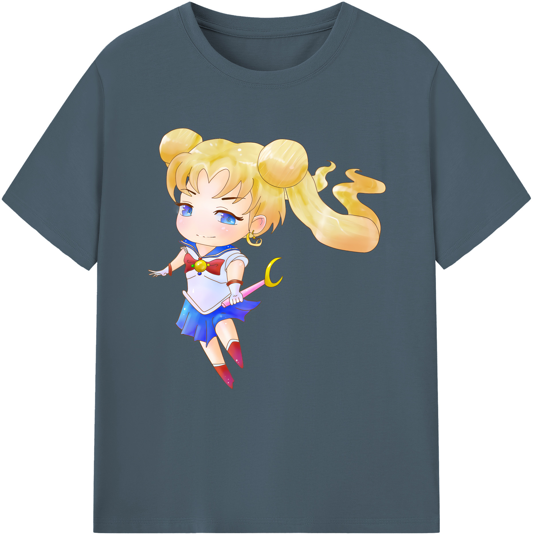 （画像用） 美少女戦士セーラームーン 愛野 美奈子 あいの みなこ Sailor Moon Aino Minako 綿100％半袖Tシャツ（フロントプリント）